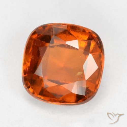2.47 ct Orange Hessonite Garnet Stone, Natural Hessonite Garnet in Cushion-Cut Shape for Sale