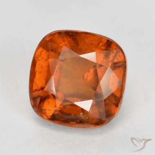 2.05 ct Orange Hessonite Garnet Stone, Natural Hessonite Garnet in Cushion-Cut Shape for Sale