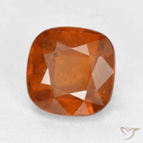 2.12 ct Orange Hessonite Garnet Stone, Natural Hessonite Garnet in Cushion-Cut Shape for Sale
