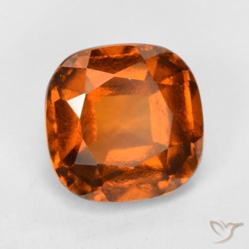 1.98 ct Orange Hessonite Garnet Stone, Natural Hessonite Garnet in Cushion-Cut Shape for Sale