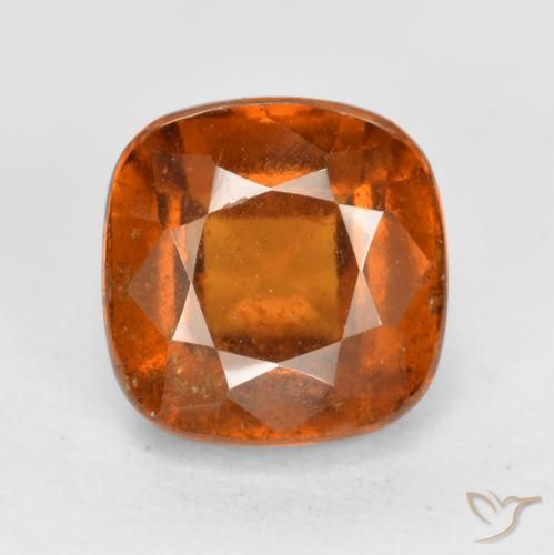 Grenat Hessonite Orange moyen Coussin 2,27 ct du Sri Lanka, Dimension 7,1 x 7mm, Pierre gemme naturelle Non traité, pureté vs-si, 1 pièce de grenat hessonite cushion-cut, dureté de Mohs de 6.5 à 7.5 convient aux bijoux de tous les jours, pierre de sagesse, Photo A