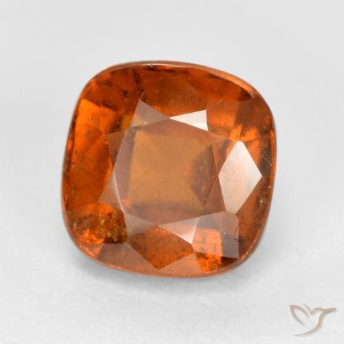 2.27 ct Orange Hessonite Garnet Stone, Natural Hessonite Garnet in Cushion-Cut Shape for Sale