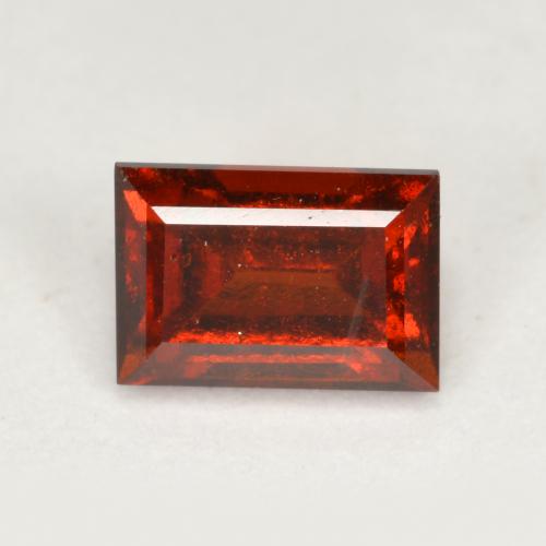 Medium Red Hessonite Garnet Gem - 1.1ct Baguette Facet (ID: 566197)