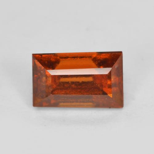 Красновато-оранжевый Гранат Гессонит Камень - 0.9ct Фасетная Огранка Багет (ID: 566203)