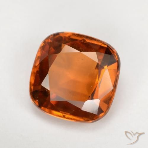 1.78 ct Orange Hessonite Garnet Stone, Natural Hessonite Garnet in Cushion-Cut Shape for Sale
