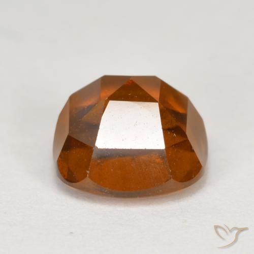 Hessonite Garnet Gemstone in 7 x 7 mm (calibrated) Size for Sale, Hessonite Garnet Stone in Medium-Dark Orange Color