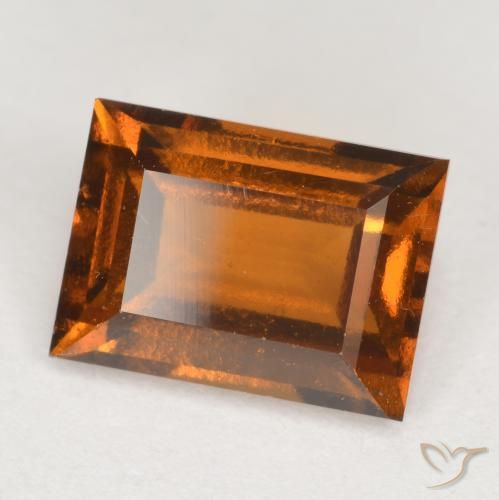 2.23 ct Orange Hessonite Garnet Stone, Natural Hessonite Garnet in Baguette Facet Shape for Sale