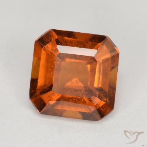 1.33 ct Orange Hessonite Garnet Stone, Natural Hessonite Garnet in Octagon Facet Shape for Sale