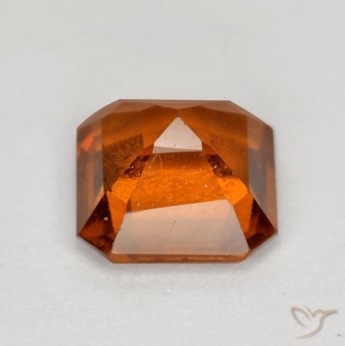 Hessonite Garnet Gemstone in 6.3 x 6.3 mm Size for Sale, Hessonite Garnet Stone in Medium-Dark Orange Color