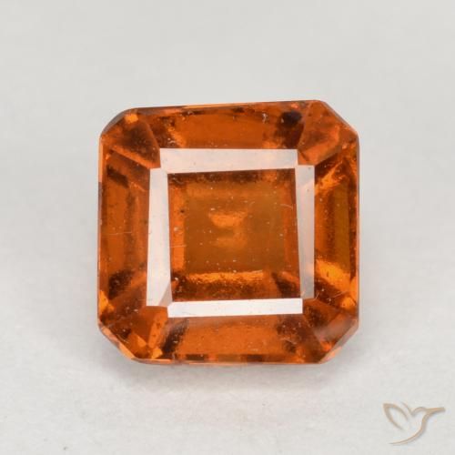 Grenat Hessonite Orange octagon facet de Madagascar, 6 x 5,9mm, poids de 1,69 ct, pierre gemme naturelle Non traité de pureté vs-si, 1 pièce de grenat hessonite, couleur Orange moyen-foncé, dureté Mohs de 6.5 à 7.5 convient aux bijoux de tous les jours, pierre de sagesse, Photo A
