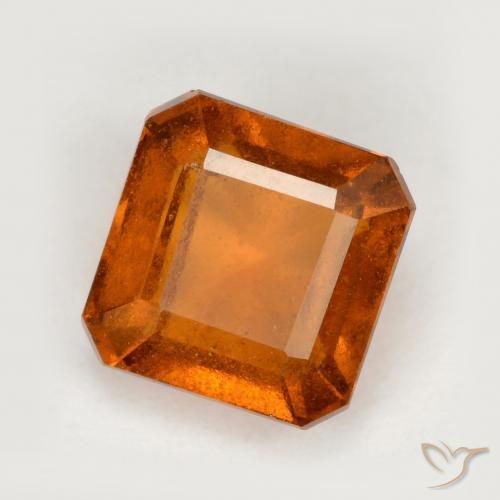 1.60 ct Orange Hessonite Garnet Stone, Natural Hessonite Garnet in Octagon Facet Shape for Sale