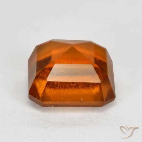 Hessonite Garnet Gemstone in 6 x 6 mm (calibrated) Size for Sale, Hessonite Garnet Stone in Deep Orange Color
