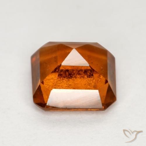 Hessonite Garnet Gemstone in 6 x 6 mm (calibrated) Size for Sale, Hessonite Garnet Stone in Amber Orange Color