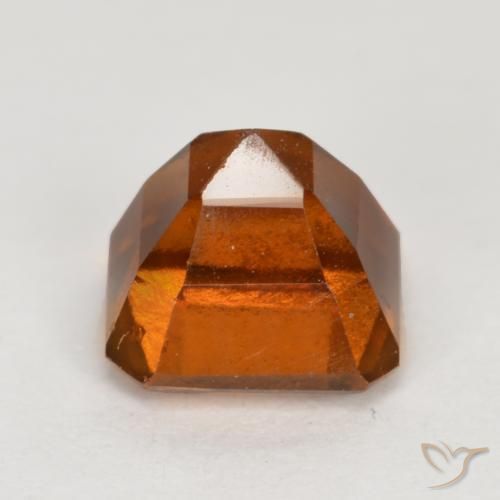 Hessonite Garnet Gemstone in 6 x 6 mm (calibrated) Size for Sale, Hessonite Garnet Stone in Medium-Dark Orange Color