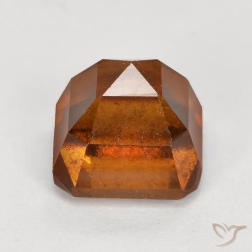 Hessonite Garnet Gemstone in 6 x 6 mm (calibrated) Size for Sale, Hessonite Garnet Stone in Medium-Dark Orange Color