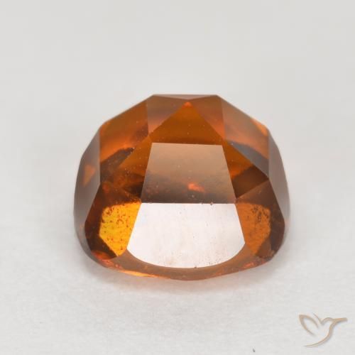 Hessonite Garnet Gemstone in 7 x 7 mm (calibrated) Size for Sale, Hessonite Garnet Stone in Medium-Dark Orange Color