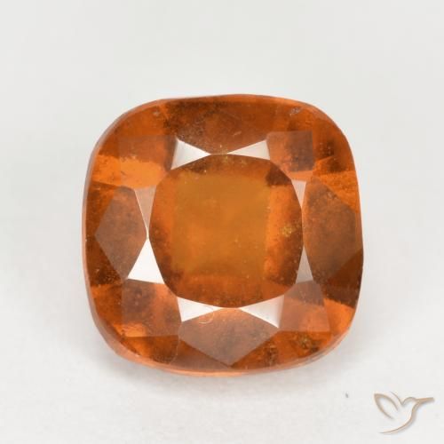 2.36ct Natural Deep Orange Hessonite Garnet, Cushion, VS-SI, Photo A
