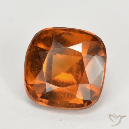 2.31 ct Orange Hessonite Garnet Stone, Natural Hessonite Garnet in Cushion-Cut Shape for Sale