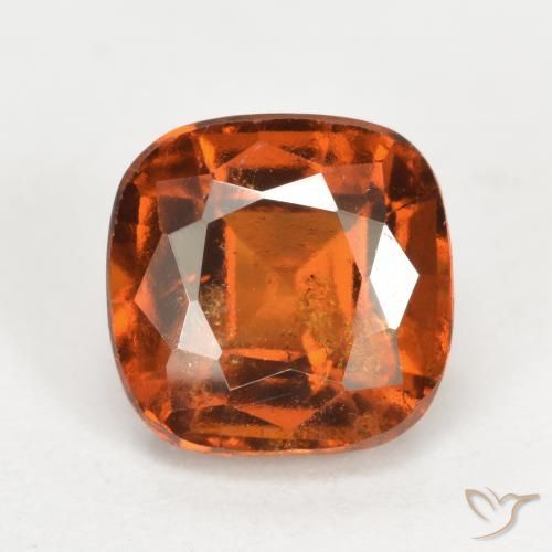 2.42ct Natural Fire Orange Hessonite Garnet, Cushion, VS-SI