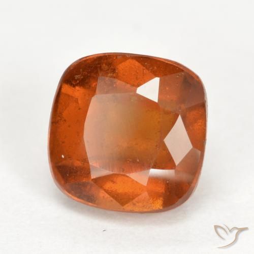 2.60 ct Orange Hessonite Garnet Stone, Natural Hessonite Garnet in Cushion-Cut Shape for Sale