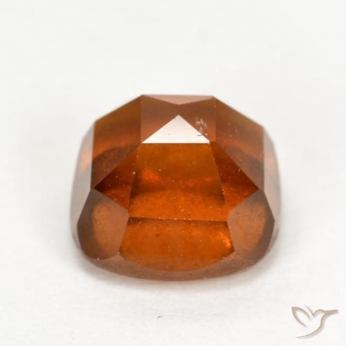 Hessonite Garnet Gemstone in 7 x 7 mm (calibrated) Size for Sale, Hessonite Garnet Stone in Medium-Dark Orange Color