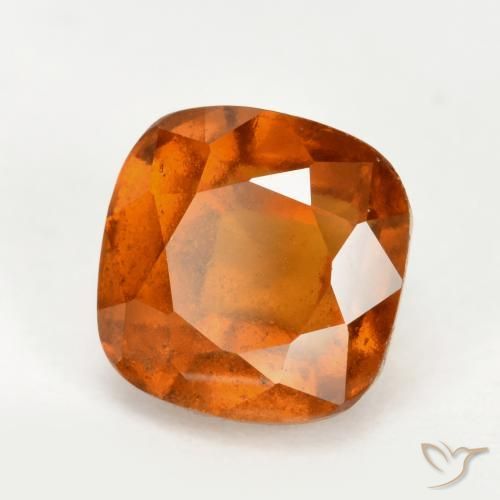 2.65 ct Orange Hessonite Garnet Stone, Natural Hessonite Garnet in Cushion-Cut Shape for Sale