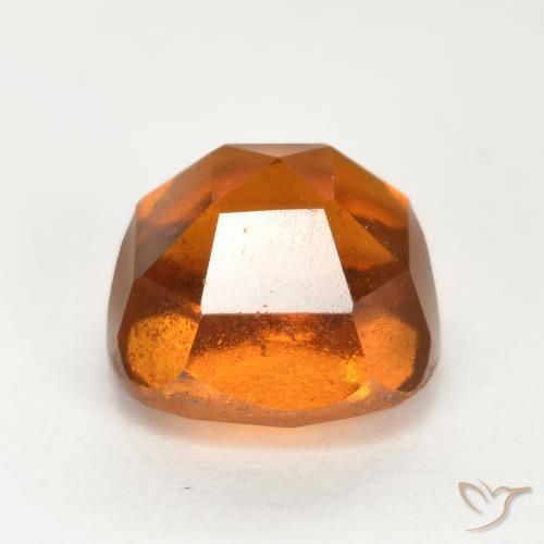 Hessonite Garnet Gemstone in 7 x 7 mm (calibrated) Size for Sale, Hessonite Garnet Stone in Medium Orange Color
