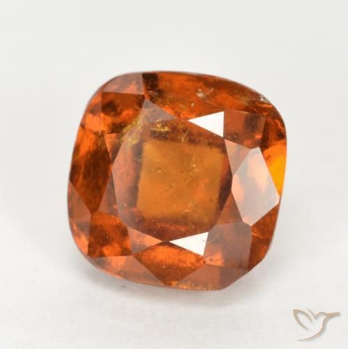 2.40 ct Orange Hessonite Garnet Stone, Natural Hessonite Garnet in Cushion-Cut Shape for Sale