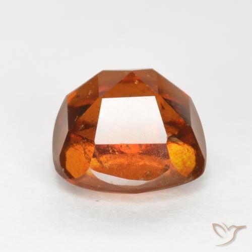 Hessonite Garnet Gemstone in 7 x 7 mm (calibrated) Size for Sale, Hessonite Garnet Stone in Medium-Dark Orange Color