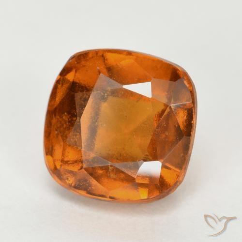 2.50 ct Orange Hessonite Garnet Stone, Natural Hessonite Garnet in Cushion-Cut Shape for Sale