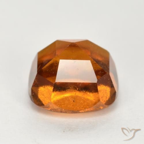 Hessonite Garnet Gemstone in 7 x 7 mm (calibrated) Size for Sale, Hessonite Garnet Stone in Medium-Dark Orange Color