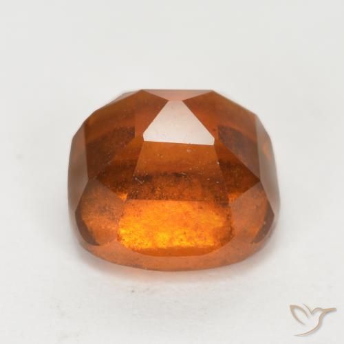 Hessonite Garnet Gemstone in 7 x 7 mm (calibrated) Size for Sale, Hessonite Garnet Stone in Medium Orange Color