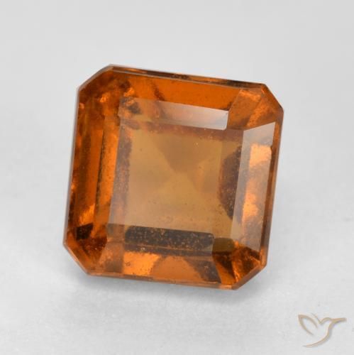 1.87 ct Orange Hessonite Garnet Stone, Natural Hessonite Garnet in Octagon Facet Shape for Sale