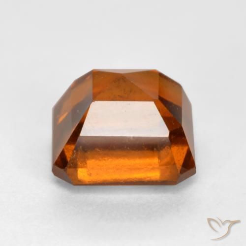 Hessonite Garnet Gemstone in 6 x 6 mm (calibrated) Size for Sale, Hessonite Garnet Stone in Medium-Dark Orange Color