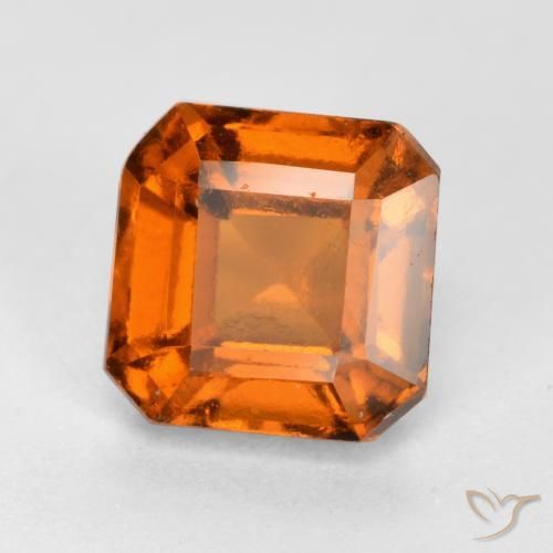 1.55 ct Orange Hessonite Garnet Stone, Natural Hessonite Garnet in Octagon Facet Shape for Sale