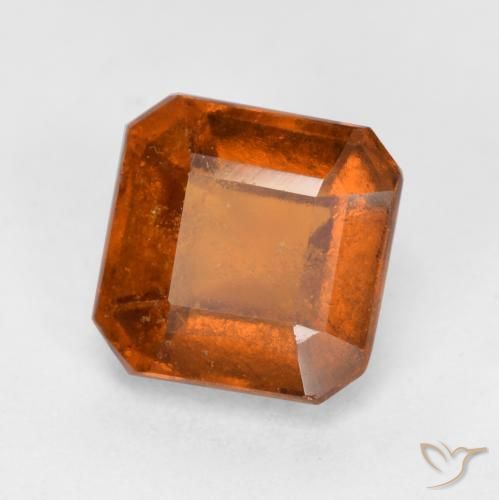 1.40 ct Orange Hessonite Garnet Stone, Natural Hessonite Garnet in Octagon Facet Shape for Sale