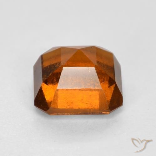 Hessonite Garnet Gemstone in 6 x 6 mm (calibrated) Size for Sale, Hessonite Garnet Stone in Medium-Dark Orange Color