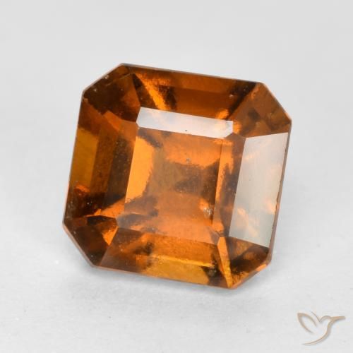 1.46 ct Orange Hessonite Garnet Stone, Natural Hessonite Garnet in Octagon Facet Shape for Sale