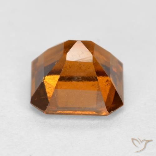 Hessonite Garnet Gemstone in 6.3 x 6.2 mm Size for Sale, Hessonite Garnet Stone in Deep Orange Color