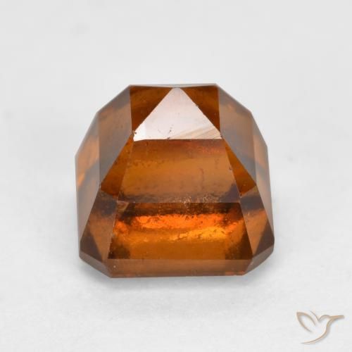 Hessonite Garnet Gemstone in 6 x 6 mm (calibrated) Size for Sale, Hessonite Garnet Stone in Medium-Dark Orange Color