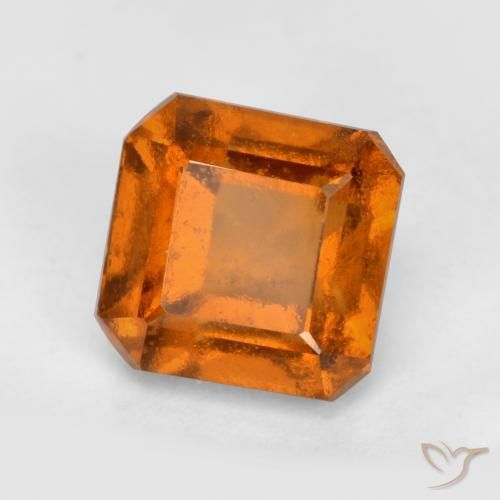 1.51 ct Orange Hessonite Garnet Stone, Natural Hessonite Garnet in Octagon Facet Shape for Sale