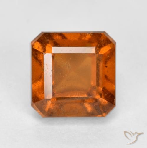Темно-оранжевый Гранат Гессонит Камень - 1.9ct Фасетный Октагон (ID: 567692)