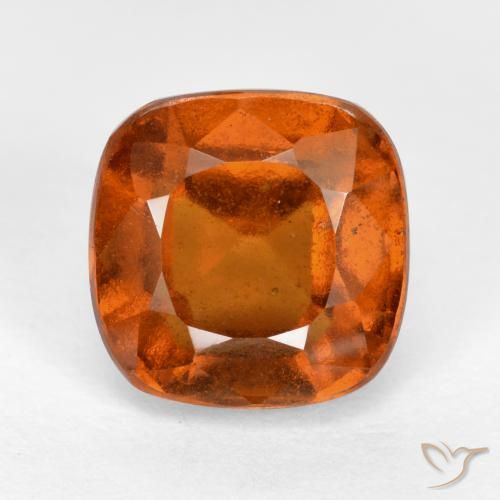 2.42ct Natural Medium-Dark Orange Hessonite Garnet, Cushion, VS-SI
