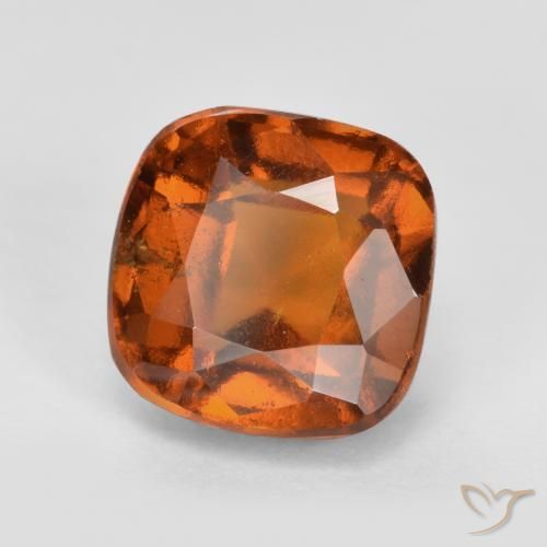 2.46 ct Orange Hessonite Garnet Stone, Natural Hessonite Garnet in Cushion-Cut Shape for Sale