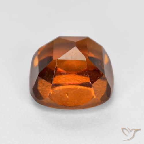 Hessonite Garnet Gemstone in 7 x 7 mm (calibrated) Size for Sale, Hessonite Garnet Stone in Medium-Dark Orange Color