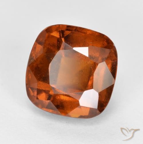 2.34 ct Orange Hessonite Garnet Stone, Natural Hessonite Garnet in Cushion-Cut Shape for Sale