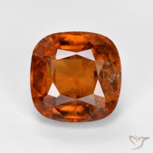 2.31ct Natural Deep Orange Hessonite Garnet, Cushion, SI