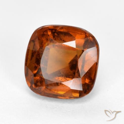 2.43 ct Orange Hessonite Garnet Stone, Natural Hessonite Garnet in Cushion-Cut Shape for Sale