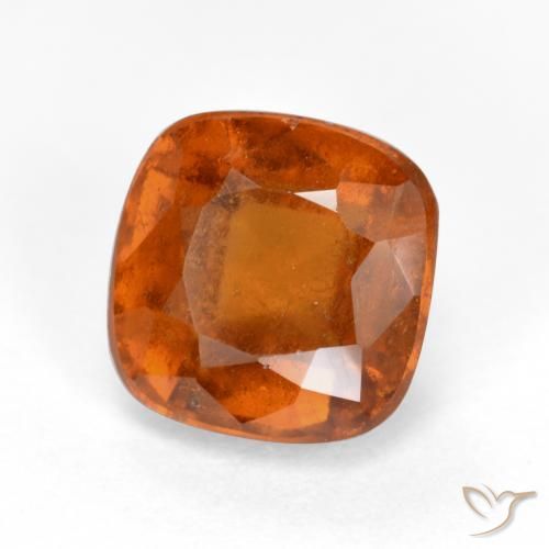 2.33 ct Orange Hessonite Garnet Stone, Natural Hessonite Garnet in Cushion-Cut Shape for Sale