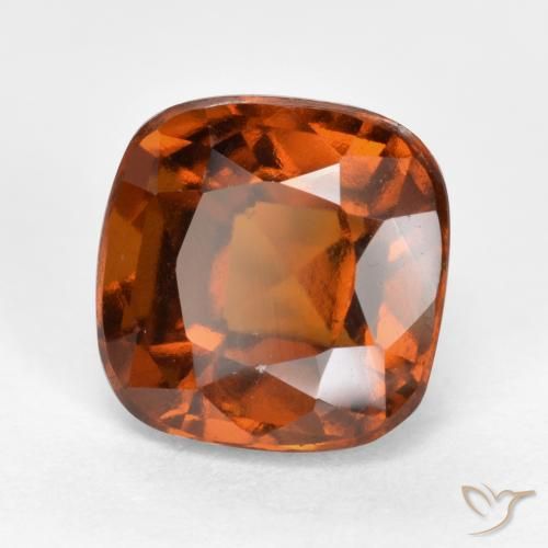 2.36 ct Orange Hessonite Garnet Stone, Natural Hessonite Garnet in Cushion-Cut Shape for Sale